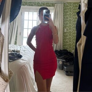 Red show stopping mini dress!